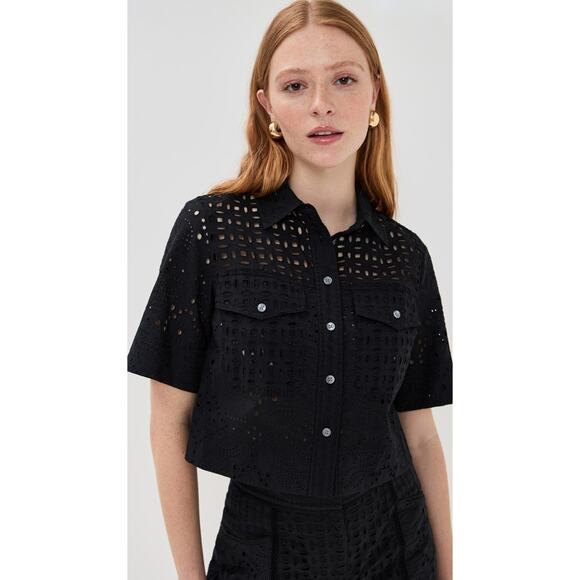 Veronica Beard Set - Spruce Top and Fabian Eyelet Shorts size 4 - Picture 2 of 10